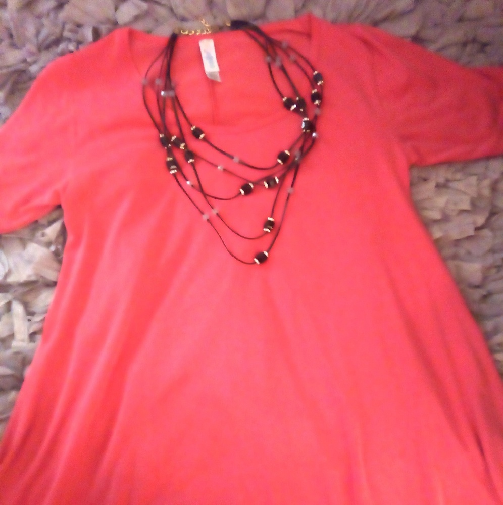 LulaRoe Pink Modal Drapey Comfy Tunic XS